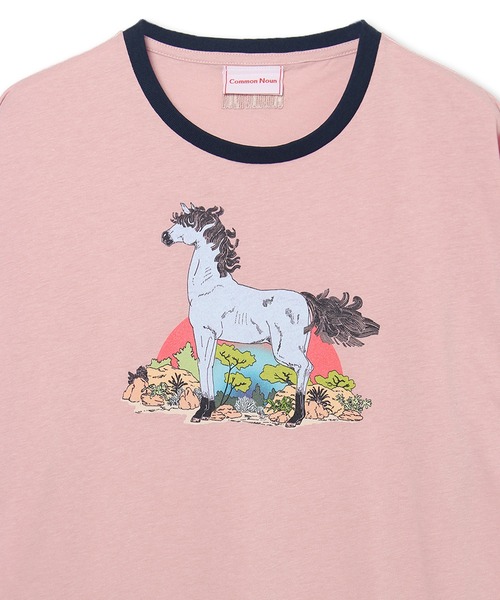 Common Noun(コモン ナウン)の「“HORSE” Tsuguya Ishii 半袖T(Tシャツ/カットソー・レディース・イエロー/ホワイト/杢グレー/ブラック/ピンク・M/L)」の7枚目の写真