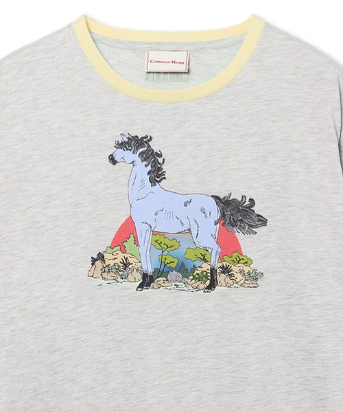 Common Noun(コモン ナウン)の「“HORSE” Tsuguya Ishii 半袖T(Tシャツ/カットソー・レディース・イエロー/ホワイト/杢グレー/ブラック/ピンク・M/L)」の8枚目の写真