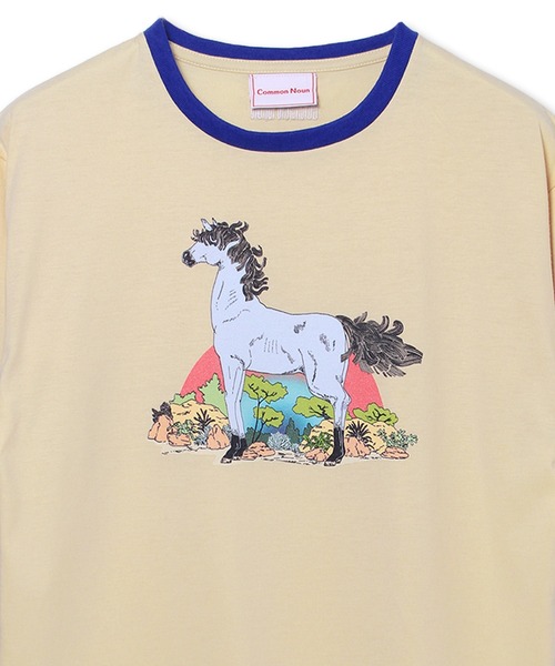 Common Noun(コモン ナウン)の「“HORSE” Tsuguya Ishii 半袖T(Tシャツ/カットソー・レディース・イエロー/ホワイト/杢グレー/ブラック/ピンク・M/L)」の9枚目の写真