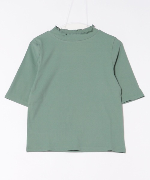 【SALE】 モックネック5分袖トップス（Tシャツ/カットソー）｜TRIANGLE メンズウェア
