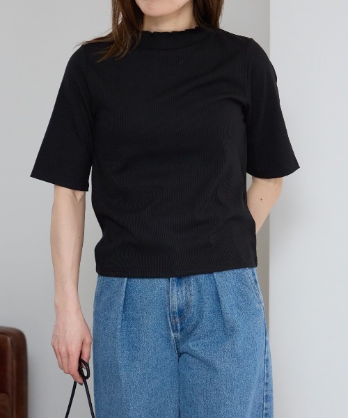 【美品】SLOANE スローン モックネック5分袖カットソー 楽天市場】SLOANE スローン 12Gワイドリブコットン×シルク半袖