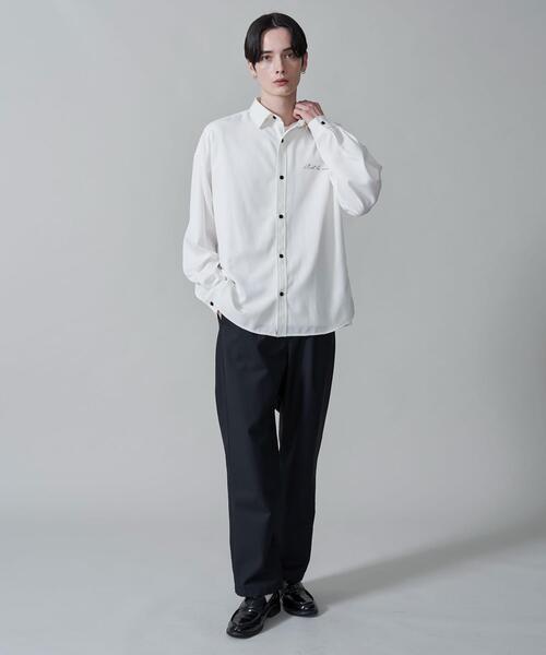 BROWNY（ブラウニー）の「BROWNY/アムンゼンワンポイントBIGロングスリーブシャツ（シャツ/ブラウス・メンズ・ホワイト/ブラック・MEDIUM/LARGE）」の19枚目の写真