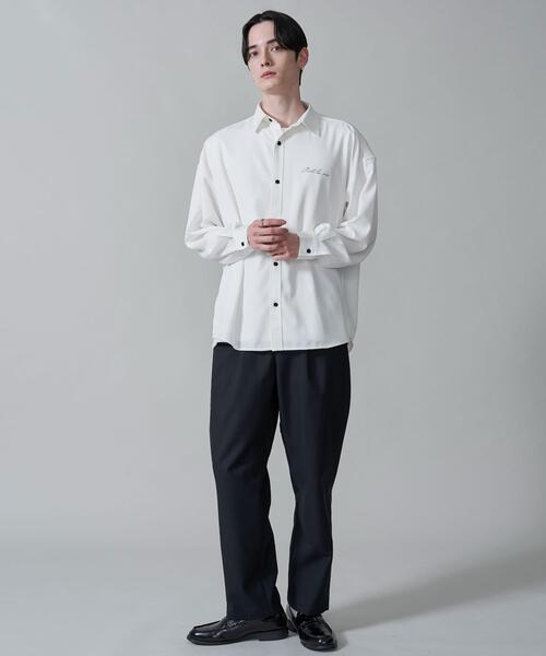 BROWNY（ブラウニー）の「BROWNY/アムンゼンワンポイントBIGロングスリーブシャツ（シャツ/ブラウス・メンズ・ホワイト/ブラック・MEDIUM/LARGE）」の18枚目の写真