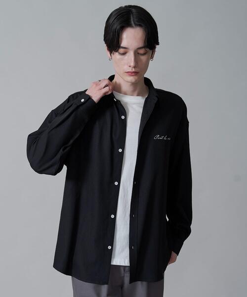 BROWNY（ブラウニー）の「BROWNY/アムンゼンワンポイントBIGロングスリーブシャツ（シャツ/ブラウス・メンズ・ホワイト/ブラック・MEDIUM/LARGE）」の10枚目の写真