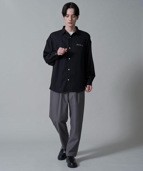 BROWNY（ブラウニー）の「BROWNY/アムンゼンワンポイントBIGロングスリーブシャツ（シャツ/ブラウス・メンズ・ホワイト/ブラック・MEDIUM/LARGE）」の12枚目の写真