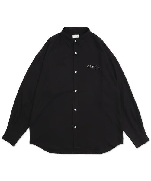 BROWNY（ブラウニー）の「BROWNY/アムンゼンワンポイントBIGロングスリーブシャツ（シャツ/ブラウス・メンズ・ホワイト/ブラック・MEDIUM/LARGE）」の5枚目の写真