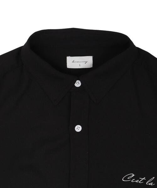 BROWNY（ブラウニー）の「BROWNY/アムンゼンワンポイントBIGロングスリーブシャツ（シャツ/ブラウス・メンズ・ホワイト/ブラック・MEDIUM/LARGE）」の7枚目の写真