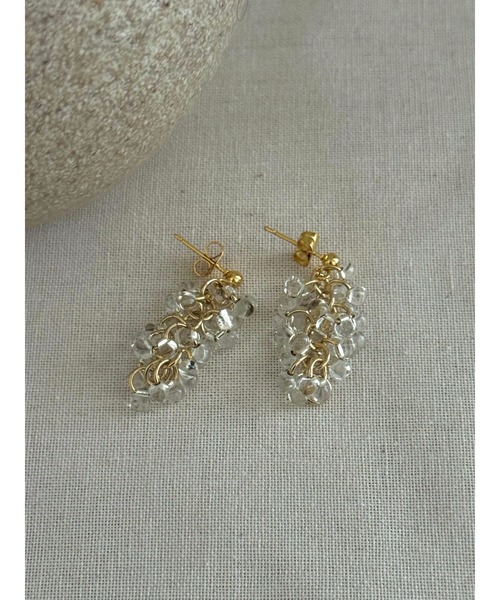 tone(トーン)の「【BOND】Czech beads wisteria/クリア(MA)(ピアス(両耳用)・レディース・ゴールド・FREE)」の2枚目の写真