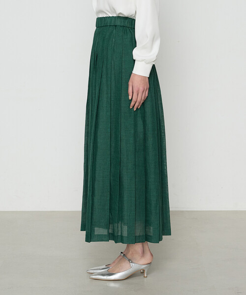 K.T KIYOKO TAKASE（キヨコタカセ）の「ラミー プリーツスカート（スカート・レディース・グリーン/チャコール・7号/9号）」の11枚目の写真