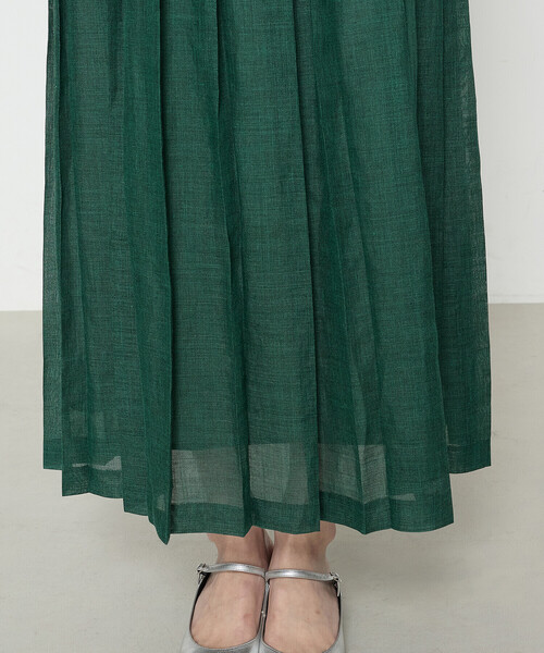 K.T KIYOKO TAKASE（キヨコタカセ）の「ラミー プリーツスカート（スカート・レディース・グリーン/チャコール・7号/9号）」の14枚目の写真