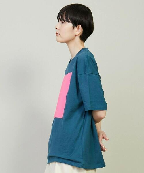 FRAPBOIS（フラボア）の「テイストT（Tシャツ/カットソー・レディース・ブルー/ホワイト/イエロー・1/2）」の4枚目の写真