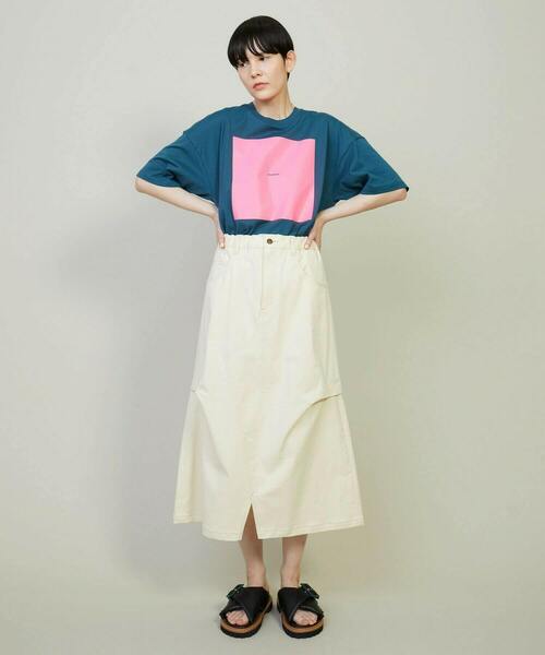 FRAPBOIS（フラボア）の「テイストT（Tシャツ/カットソー・レディース・ブルー/ホワイト/イエロー・1/2）」の12枚目の写真