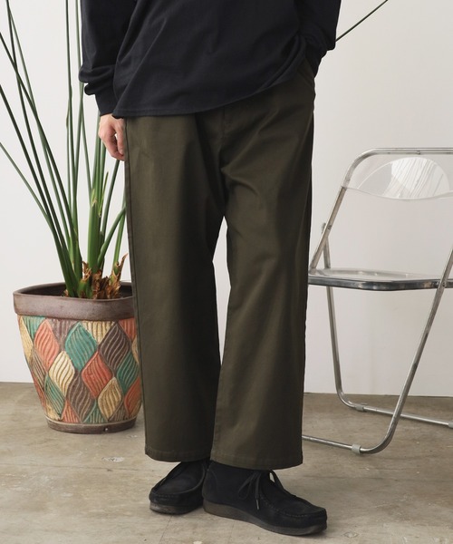 ROOPTOKYO（ループトウキョウ）の「ワイドバルーンクロップドチノ（チノパンツ・メンズ・ブラック/ライトベージュ/カーキ・マルチサイズ）」の3枚目の写真