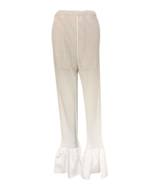 HONEY MI HONEY（ハニーミーハニー）の「sheer rib frill flare pants（その他パンツ・レディース・ホワイト/ブラック/ベージュ・FREE）」の14枚目の写真