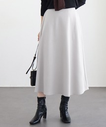 ストレッチ ミドル丈フレアスカート