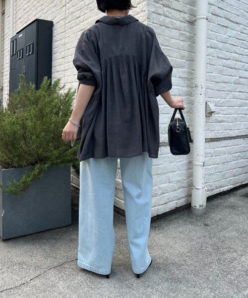 新色登場】【ドライタッチシャツ】バックカーブシャーリング