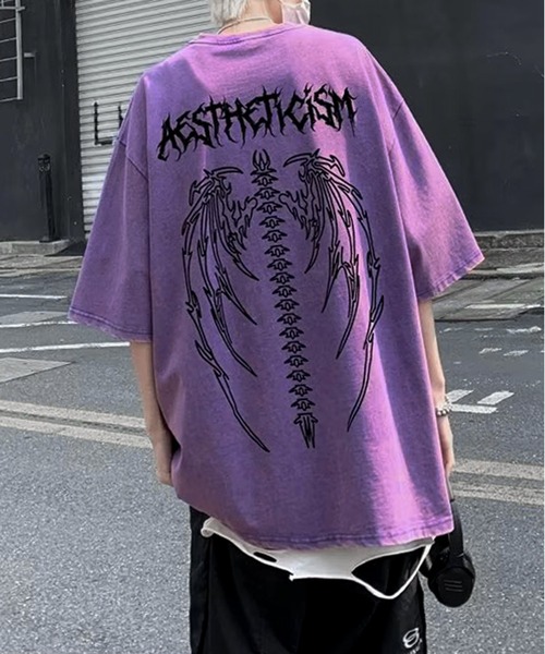 JOHNNY WOLF(ジョニーウルフ)の「SHAMSHEL バックプリント オーバーサイズ Tシャツ(Tシャツ/カットソー・メンズ・ブラック/パープル/ピンク・M/L/XL)」の13枚目の写真