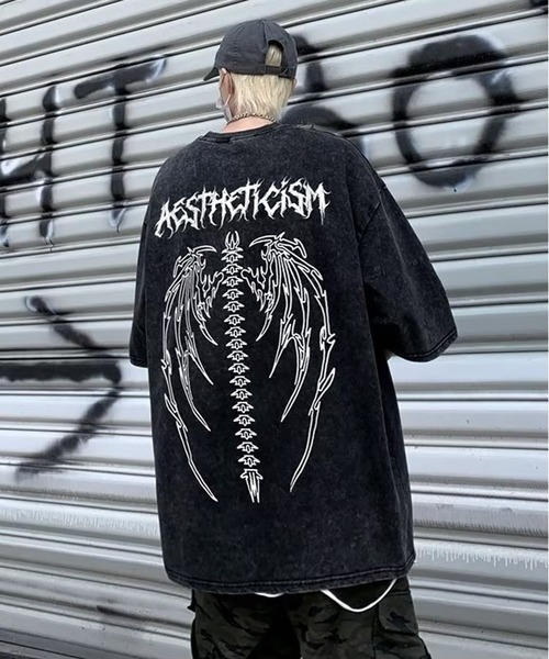 JOHNNY WOLF(ジョニーウルフ)の「SHAMSHEL バックプリント オーバーサイズ Tシャツ(Tシャツ/カットソー・メンズ・ブラック/パープル/ピンク・M/L/XL)」の21枚目の写真