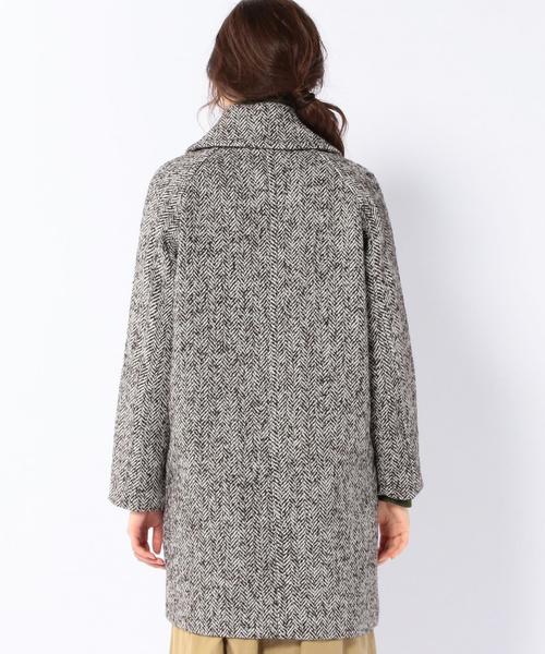 coen（コーエン）の「ループへリンボンコクーンコート◆（その他アウター・レディース・ダークブラウン/ネイビー・MEDIUM/LARGE）」の3枚目の写真