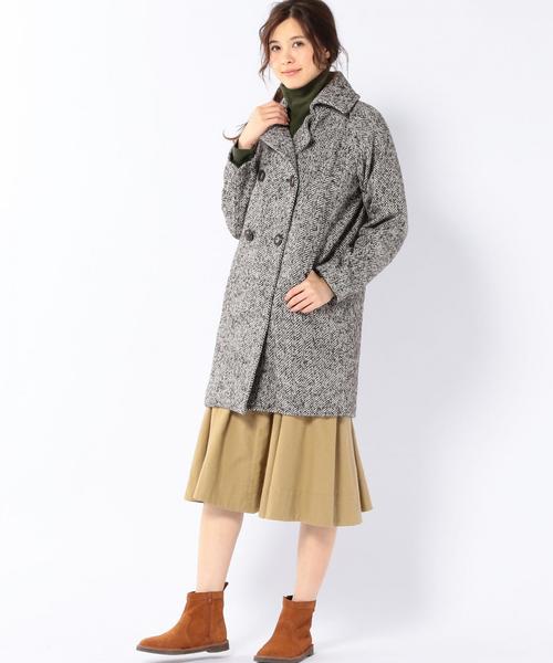 coen（コーエン）の「ループへリンボンコクーンコート◆（その他アウター・レディース・ダークブラウン/ネイビー・MEDIUM/LARGE）」の6枚目の写真