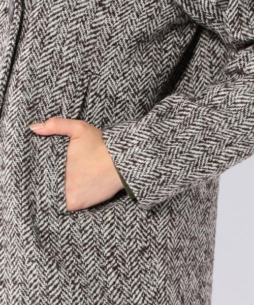 coen（コーエン）の「ループへリンボンコクーンコート◆（その他アウター・レディース・ダークブラウン/ネイビー・MEDIUM/LARGE）」の10枚目の写真