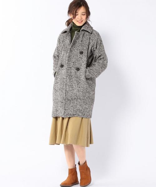 coen（コーエン）の「ループへリンボンコクーンコート◆（その他アウター・レディース・ダークブラウン/ネイビー・MEDIUM/LARGE）」の14枚目の写真