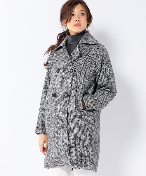 coen（コーエン）の「ループへリンボンコクーンコート◆（その他アウター・レディース・ダークブラウン/ネイビー・MEDIUM/LARGE）」の15枚目の写真