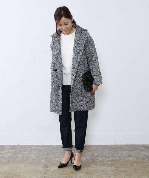 coen（コーエン）の「ループへリンボンコクーンコート◆（その他アウター・レディース・ダークブラウン/ネイビー・MEDIUM/LARGE）」の17枚目の写真