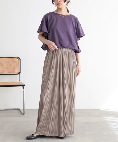 n'OrLABEL(ノアールレーベル)の「【機能素材】『プリーツワイドパンツ』(その他パンツ・レディース・ブラック/グレイッシュベージュ/ブルーグリーン・FREE)」の16枚目の写真