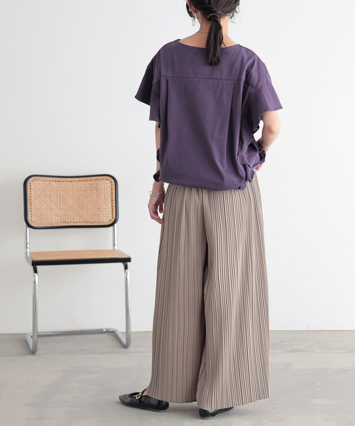 n'OrLABEL(ノアールレーベル)の「【機能素材】『プリーツワイドパンツ』(その他パンツ・レディース・ブラック/グレイッシュベージュ/ブルーグリーン・FREE)」の18枚目の写真