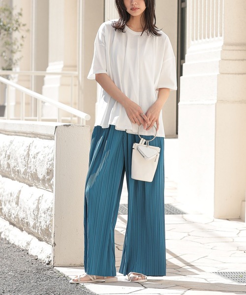 n'OrLABEL(ノアールレーベル)の「【機能素材】『プリーツワイドパンツ』(その他パンツ・レディース・ブラック/グレイッシュベージュ/ブルーグリーン・FREE)」の19枚目の写真