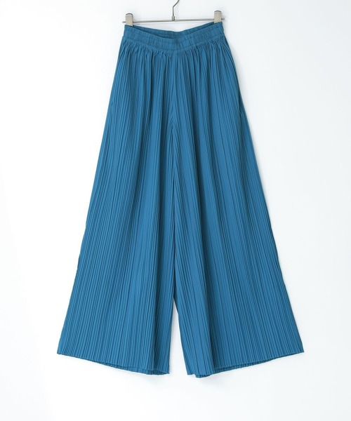 n'OrLABEL(ノアールレーベル)の「【機能素材】『プリーツワイドパンツ』(その他パンツ・レディース・ブラック/グレイッシュベージュ/ブルーグリーン・FREE)」の14枚目の写真