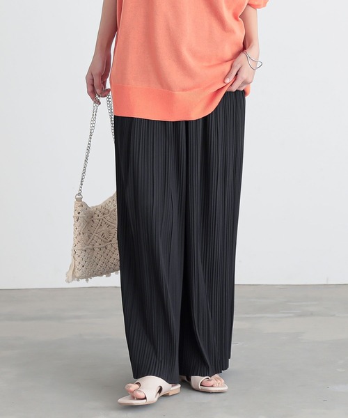 n'OrLABEL(ノアールレーベル)の「【機能素材】『プリーツワイドパンツ』(その他パンツ・レディース・ブラック/グレイッシュベージュ/ブルーグリーン・FREE)」の21枚目の写真