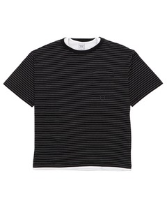 【新品未使用】L'Appartement【KOFIE】GRAPHIC T-SH CODA - Blue Black Aging Graffiti Printed Destroyed Short