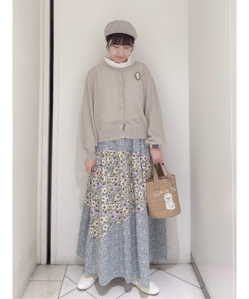 Samansa Mos2(サマンサ モスモス)の「【ゆべし×Samansa Mos2】ブローチ付2WAYニット(カーディガン/ボレロ・レディース・ベージュ/レッド/グレー/ブラック・F)」の20枚目の写真