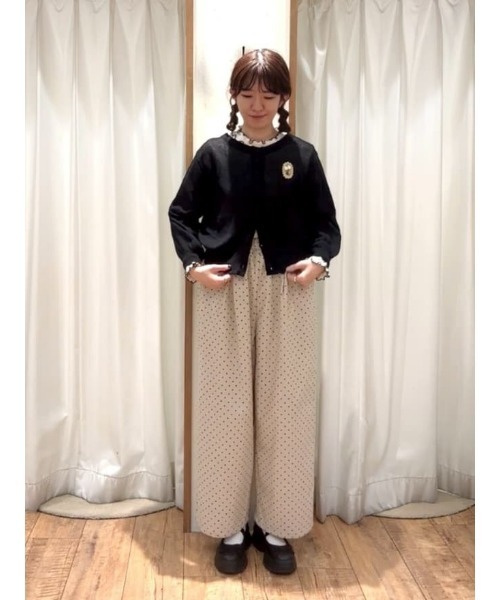 Samansa Mos2(サマンサ モスモス)の「【ゆべし×Samansa Mos2】ブローチ付2WAYニット(カーディガン/ボレロ・レディース・ベージュ/レッド/グレー/ブラック・F)」の10枚目の写真