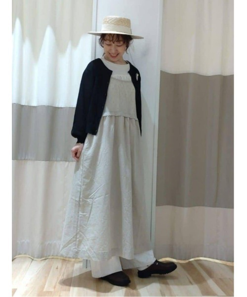 Samansa Mos2(サマンサ モスモス)の「【ゆべし×Samansa Mos2】ブローチ付2WAYニット(カーディガン/ボレロ・レディース・ベージュ/レッド/グレー/ブラック・F)」の11枚目の写真