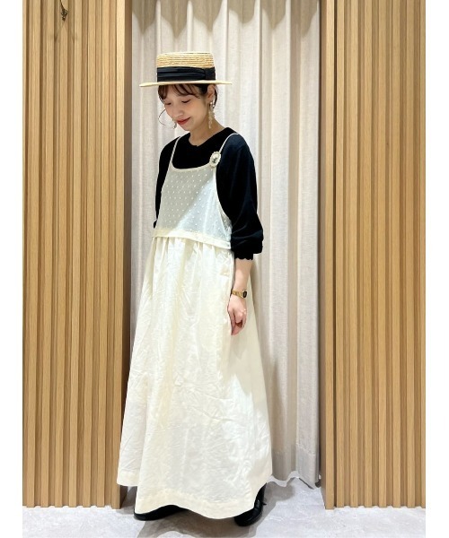 Samansa Mos2(サマンサ モスモス)の「【ゆべし×Samansa Mos2】ブローチ付2WAYニット(カーディガン/ボレロ・レディース・ベージュ/レッド/グレー/ブラック・F)」の13枚目の写真