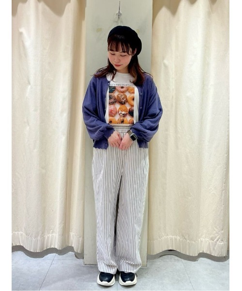 Samansa Mos2(サマンサ モスモス)の「【ゆべし×Samansa Mos2】ブローチ付2WAYニット(カーディガン/ボレロ・レディース・ベージュ/レッド/グレー/ブラック・F)」の7枚目の写真