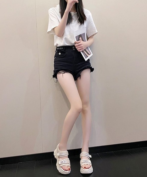 Lace Ladies（レースレディース）の「厚底 ラメ ベルクロ スポーツ サンダル（サンダル・レディース・ブラック/アイボリー・22.5cm/23cm/23.5cm/24cm/24.5cm/25cm）」の8枚目の写真