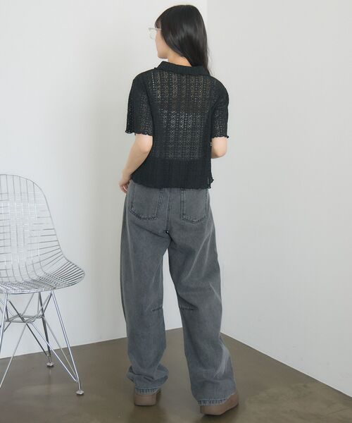 RETRO GIRL（レトロガール）の「【新色追加】バレルデニムPT（デニムパンツ・レディース・ライトブルー/ブラック/ダークブルー/ブルー・FREE）」の9枚目の写真