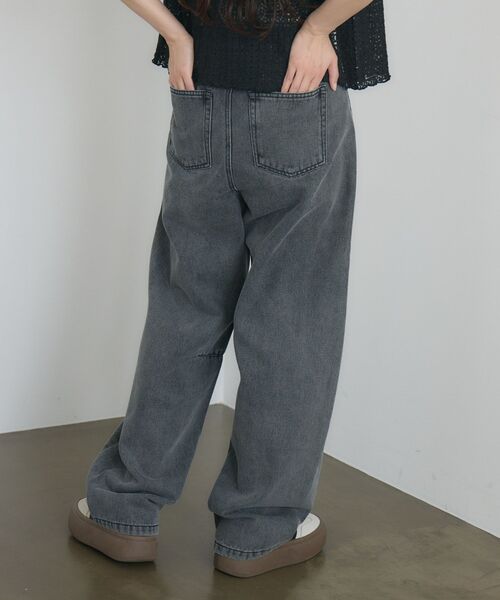 RETRO GIRL（レトロガール）の「【新色追加】バレルデニムPT（デニムパンツ・レディース・ライトブルー/ブラック/ダークブルー/ブルー・FREE）」の13枚目の写真