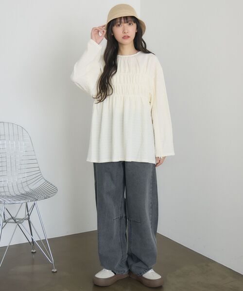 RETRO GIRL（レトロガール）の「【新色追加】バレルデニムPT（デニムパンツ・レディース・ライトブルー/ブラック/ダークブルー/ブルー・FREE）」の14枚目の写真