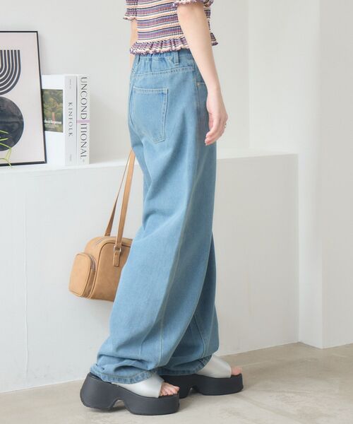 RETRO GIRL（レトロガール）の「【新色追加】バレルデニムPT（デニムパンツ・レディース・ライトブルー/ブラック/ダークブルー/ブルー・FREE）」の21枚目の写真