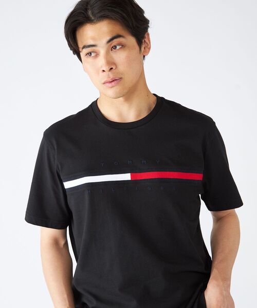 SALE★   トミーヒルフィガー ロゴTシャツ Black ベーシックロゴTシャツ | トミー ヒルフィガー | トミー