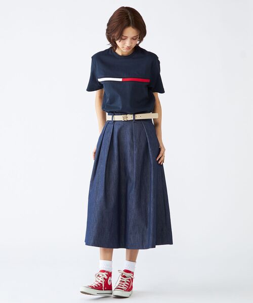 TOMMY HILFIGER(トミーヒルフィガー)の「【オンライン限定】【ユニセックス】トミーヒルフィガーロゴTシャツ / TINO TEE(Tシャツ/カットソー・メンズ・ブルー/ブラック/ホワイト/グレー・MEDIUM/SMALL/X-LARGE/LARGE/X-SMALL)」の21枚目の写真