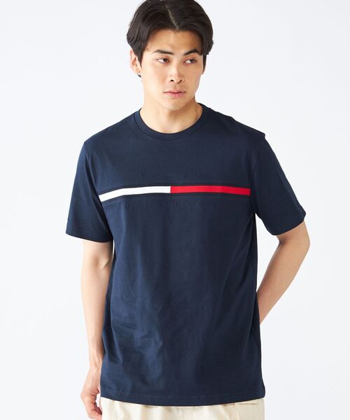 TOMMY HILFIGER(トミーヒルフィガー)の「【オンライン限定】【ユニセックス】トミーヒルフィガーロゴTシャツ / TINO TEE(Tシャツ/カットソー・メンズ・ブルー/ブラック/ホワイト/グレー・MEDIUM/SMALL/X-LARGE/LARGE/X-SMALL)」の20枚目の写真