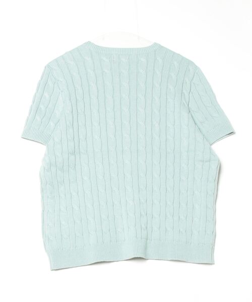 Ralph Lauren - RALPH LAUREN ケーブルニットコットンショートスリーブセーター RALPH LAUREN｜ケーブルニット コットン ショートスリーブ
