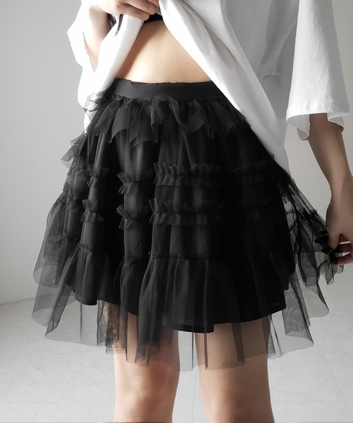 ★boohoo★ リネン ルック フリル ミニ スカート 2段ミニフリルミニスカート – WEGO ONLINE STORE