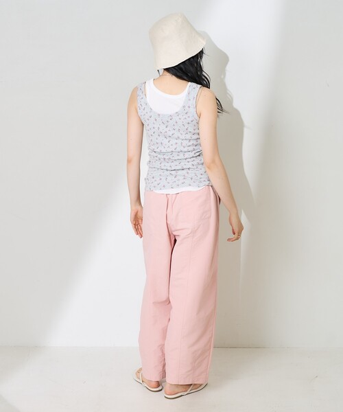 FREAK'S STORE(フリークスストア)の「花柄針抜きフライスヘンリータンクトップ(タンクトップ・レディース・オフホワイト/グレー/ネイビー・フリ-)」の13枚目の写真